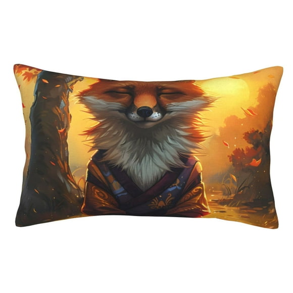 Easygdp Renard Coucher de Soleil Érable pour Taie d'Oreiller Douce Protecteurs d'Oreiller, Parfait pour Dormir (Noyau d'Oreiller Non Inclus)-14"x20 Pouces
