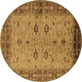thumbnail image 1 of Ahgly Company Indoor Round Oriental Brown Traditional Area Rugs, 4' Round, 1 of 4