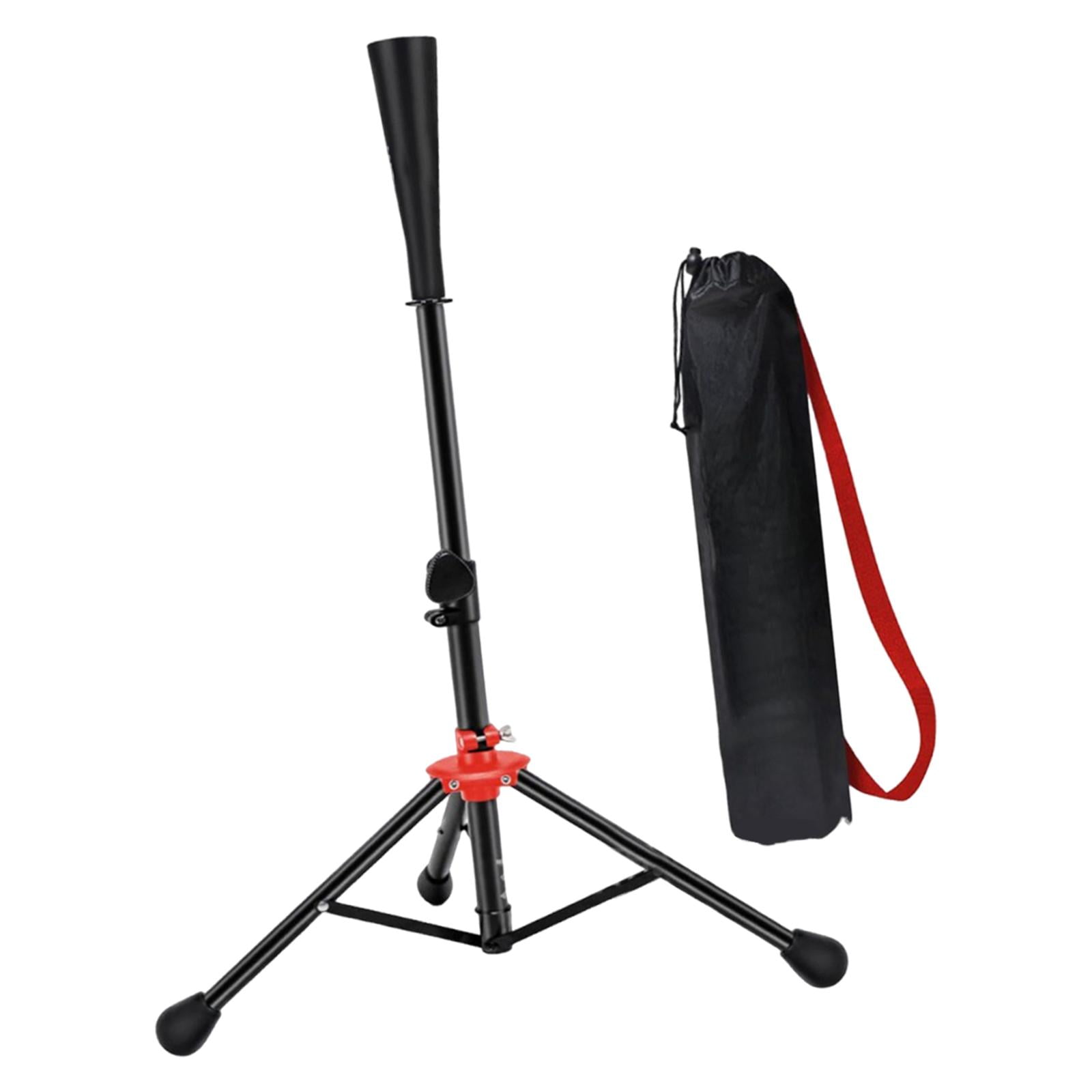 Baseball Batting Tee Practice Tripod Height Adjustable Durable Iron Rubber Construction for Youth Adult Training