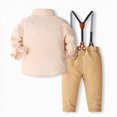 thumbnail image 5 of 12-18 Months Toddler Dress Suit Baby Boys Gentleman Clothes Sets 2Pcs Long Sleeve T Shirt Tops Plaid Vest Coat Pants Child Kids Gentleman Outfits 12 18 Months 2T 3T Boys Fashion Outfits,Blue, 5 of 9