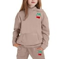thumbnail image 4 of Gaexia Girls Clothes Size 6/7 Outfits Fall ,Girls Winter Hoodie and Joggers Set Stylish Print Comfy Casual Outfits for Toddler to Teen Warm Kids Clothes, 4 of 4
