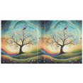 thumbnail image 2 of Haosy Hardcover 3 Ring Binder 1.5 Inch Ring Decorative Binder Organizer for Home School Office, Whimsical Tree with Swirling Branches, 2 of 10