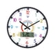 thumbnail image 1 of Reloj de pared redondo, silencioso y educativo para niños, ideal para aprender a leer la hora y usar Estilo D, 1 of 9