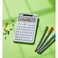 thumbnail image 3 of Calculadora UNIIONE de escritorio de 14 dígitos, blanca con pantalla LCD brillante, 3 of 7