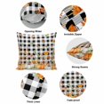 thumbnail image 6 of Throw Pillow Covers, Orange Green Fall Decorative Throw Pillow Covers 20x20 Inch, Pumpkins Maple Leaf Thanksgiving Plaid Square Linen Pillow Cases for Couch/Living Room/Sofa, 6 of 9