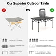 thumbnail image 4 of Resenkos Aluminum Camping Table for 4-6 People with Carry Bag-Black,Folding Dining Table for Patio Pool Park Outdoor, 4 of 8