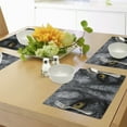 thumbnail image 4 of Ambesonne Eye Place Mats Set of 4, Wild Wolf Dangerous Mammal, Standard Size, Black White Yellow, 4 of 6