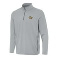 thumbnail image 2 of Men's Antigua Gray Georgia Tech Yellow Jackets Perilous Quarter-Zip Pullover Top, 2 of 3