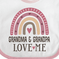 thumbnail image 4 of Inktastic Grandma and Grandpa Love Me Girls Granddaughter Rainbow Girls Baby Bib, 4 of 4