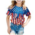 thumbnail image 4 of HUITKMM Boys' Fashion Summer Toddler Boys Girls Independence Day Short Sleeve Prints T Shirt Tops Clothes, 4 of 4