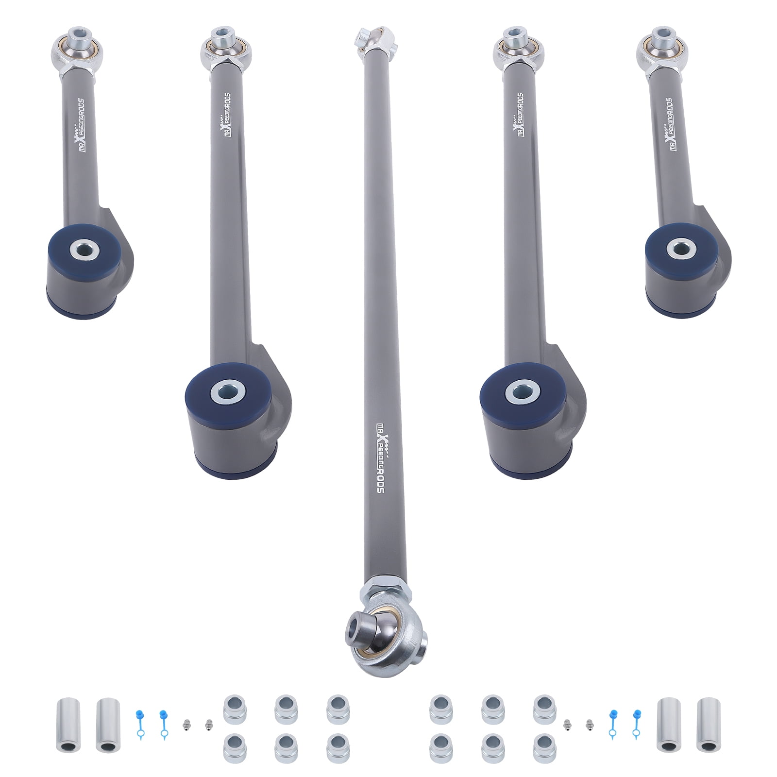 maXpeedingrods Rear Upper & Lower Control Arms + Track Bar 2-4" Leveling Kit for Toyota 4-Runner 1996-2002 2WD 4WD Heavy Duty
