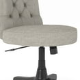 thumbnail image 2 of Fairview Mid Back Tufted Office Chair in Washed Gray Fabric, 2 of 2