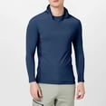 thumbnail image 6 of Men's Sun Hoodie with Built-in Face Mask and Long Sleeves Featuring UPF 50+ Protection for Fishing Hiking Running Beach Days Navy M, 6 of 8