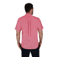thumbnail image 2 of Camisa Manga Corta Color Coral Slim Fit Look De Lino Para Caballero, 2 of 4