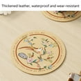 thumbnail image 5 of Round Placemat Solid Colour Faux Leather Placemats - Coffee Mats- Kitchen Table Mats- Easy To Clean Kitchen Table Mats, 5 of 5