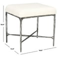 thumbnail image 3 of SAFAVIEH Couture Mandy Modern Boucle Ottoman, Ivory/Black, 3 of 11