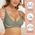 thumbnail image 6 of Lixiuxyad Non Padded Sports Bra Women's Bra Without Underwire V Neck Comfort Soft Bra Push Up Seamless Bra Lightly Padded For A Feel Fit Bralette Women, 6 of 6