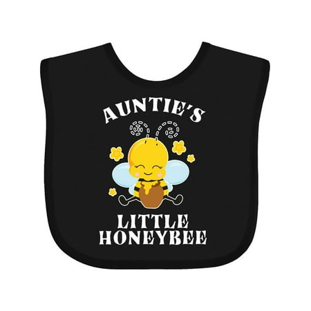 

Inktastic Cute Bee Auntie s Little Honeybee with Stars Gift Baby Boy or Baby Girl Bib