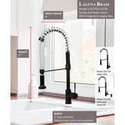 Laguna Brass 1151TB Single Handle Spring Pull-Down Kitchen Faucet Oil Rubbed Bronze Finish