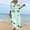 Green, variant on Women's Summer Printed Dress Baeitkot Women's Summer Casual Printed Dress with Sleeve V-neck Dress Green L