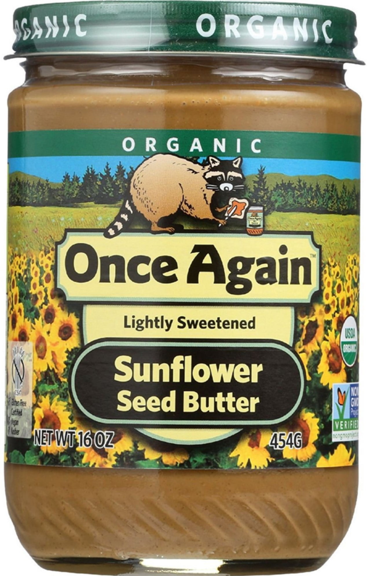 Once Again Organic Sunflower Seed Butter, 16 oz (Pack of 3)