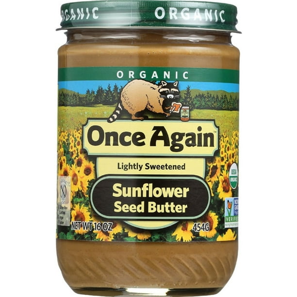 Once Again Organic Sunflower Seed Butter, 16 oz (Pack of 2) Walmart