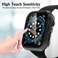 thumbnail image 5 of Watch Case 2 Packs Compatible for Apple Watch Series 6 5 4 SE 44mm for Women Men with Tempered Glass Screen Protector - Clear/Transparent, 5 of 5
