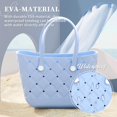thumbnail image 3 of Bolsa de Playa BiuYorBTY de Goma Impermeable para Mujer Azul/Rosa, 3 of 9