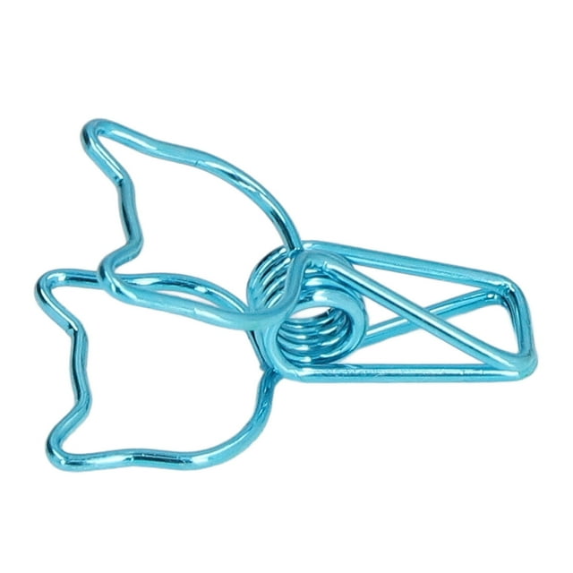 Paper Clips, Durable Reusable Hollow Design Attractive Decorative Stable Reliable Binder Clips Convenient Practical for Home for Classroom for Office Purple,Blue,Silver,Gold