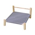 thumbnail image 2 of STARTIST Elevated Cat Bed Comfortable Pet Cot Wooden Frame for Small Pet Puppy Rabbit Blue White, 2 of 9