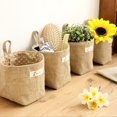 thumbnail image 4 of Mini Hanging Storage Bag Cotton Linen Small Storage Basket Collapsible Convenient Decor Bin Bag for Room Wall Door Closet, 4 of 4