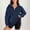 Dark Blue, variant on Women's Sweatshirt Oversized Sherpa Fuzzy Fleece Quarter Zip Up Solid Sweaters Fal Winter Soft Comfy Warm Loose Fit Pullover Tops