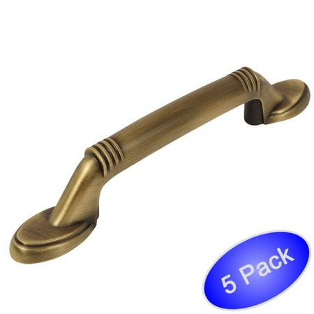 - Cosmas 4183BAB Brushed Antique Brass Cabinet Hardware Handle Pull - 3