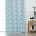 thumbnail image 2 of Quality Home Medium Houndstooth Room Darkening Blackout Grommet Curtains – Stainless Steel Nickel Grommet Top – Sky Blue – 52”W X 84”L - (Set Of 2 Panels), 2 of 4