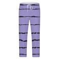 thumbnail image 5 of BiZtdJrK Stripe Tracksuits for Men Big and Tall Casual Crew Neck Muscle Long Sleeve Shirts Matching Drawstring Joggers Sweatpant 2 Piece Outfits Purple 5XL, 5 of 8