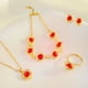 thumbnail image 3 of Fiudx Conjunto de Joyas de Amor, Elegante Collar y Pulsera de Cristal, Pendientes Impresionantes para Mujer, Ligeros y Cómodos de Llevar, Perfectos para Regalar En San Valentín, Una Opción Romántica., 3 of 5
