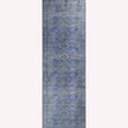 thumbnail image 3 of Bohemian Geometric Diamonds Polyester Indoor Runner Rug, 2.6" x 7.6", Sapphire Blue by Blue Nile Mills, 3 of 5