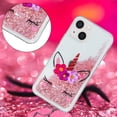 thumbnail image 2 of Case for iPhone 16 Pro Max, iPhone 16 Pro Max Case Cute Pink Glitter Luxury Sparkle Liquid for Girls Women Quicksand Clear Soft TPU Protective Cover for iPhone 16 Pro Max 6.9" Wink Unicorn, 2 of 5
