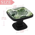 thumbnail image 4 of 4 Pcs Square Cabinet Handle Drawer Pulls Tropical Leaves Knobs with Screws Furniture Office Cabinet Knob Decoration, 4 of 7