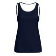 thumbnail image 4 of MRULIC tank top for women Women Yoga Sexy Activewear Backless Fitness Racerback Tank Tops Shirts Womens tank tops Navy Blue + S, 4 of 7