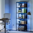 thumbnail image 2 of HOMCOM 5-Tier Bookshelf w/ 7-Colour LED Lights, Freestanding Tall Bookcase, 2 of 10