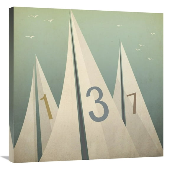 Global Gallery's 'Sails VII' By Ryan Fowler Stretched Canvas Wall Art