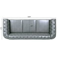 thumbnail image 4 of 84 Inch 3-Seater Sofa, PU Upholstered Living Room Sofa with Button Tufted Backrest and Nailhead Trim Armrest, Modern Long Sofa Couch with Inclined Legs and 660 lbs Weight Capacity, Gray, 4 of 7