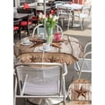 thumbnail image 4 of Outdoor Tablecloth with Umbrella Hole and Zipper, Vintage Texas Star Wooden Round Table Cloth 60 Inch Waterproof Tablecloth, Farmhouse Berry Country Picnic Table Cover for Patio Camping, 4 of 7