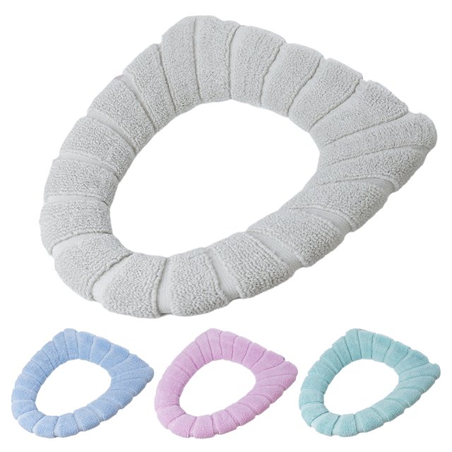 Naiovety Tapa de inodoro, cubierta de asiento, almohadillas en forma de O, cómodo suministro de baño, alfombrillas de inodoro tejidas con agua, suaves y Juegos de accesorios de baño No.01 Naiovety HA010185-01