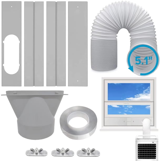Kit de aire acondicionado portátil para ventanas Coolaihan con manguera de 13 cm