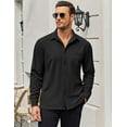 thumbnail image 2 of COOFANDY Mens Wrinkle Free Dress Shirts Long Sleeve Slim Fit Button Down Shirt No Tuck Shirts for Men, 2 of 5