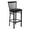 Black Vinyl Seat/Black Metal Frame, variant on Flash Furniture HERCULES Series Black School House Back Metal Restaurant Barstool - Walnut Wood Seat