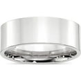 thumbnail image 1 of 14K White Gold 14Kw 8mm Standard Flat Comfort Fit Band Size 9 Made In United States wflc080-9, 1 of 5