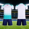 thumbnail image 2 of JAJAHO Boys Athletic Shorts Set Kids 2 Piece Performance Gym Summer Outfits V Neck Short Sleeve T Shirts And Shorts Basketball Football Sets, 2 of 4